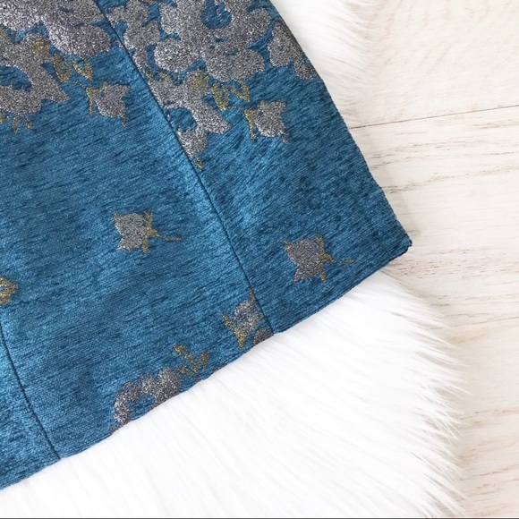 FREE PEOPLE Dark Turquoise Zip Down Back Mini 8 - Picture 2 of 7